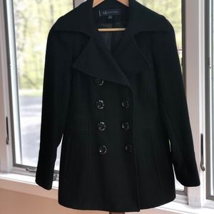 Black Pea Coat - Anne Klein